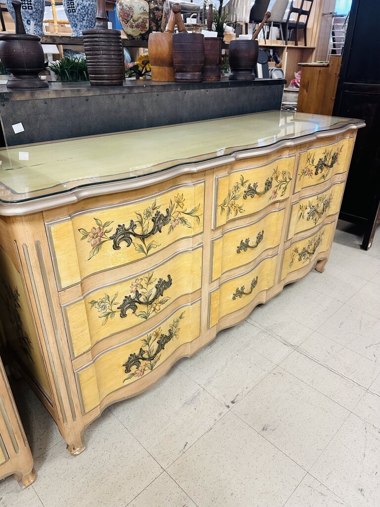John Widdicomb Co French Provincial Louis XV Triple Dresser Credenza 21x67x34