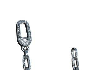 Aquamarine & Diamond Necklace 14k White Gold