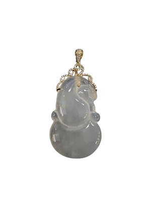 Chalcedony & Diamond Pendant 18k Yellow Gold by Miss Daisy's Consignment & Auction House