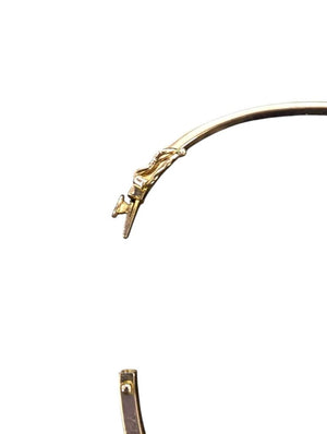 Emerald & Diamond Bangle 18k Yellow Gold