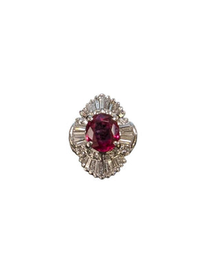 Ruby & Diamond Platinum Ring