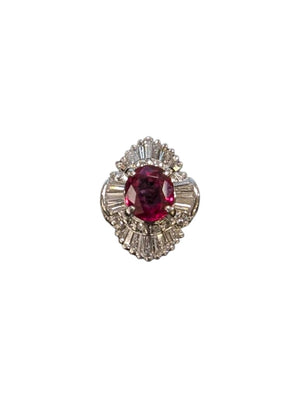 Ring Platinum Ruby & Diamond