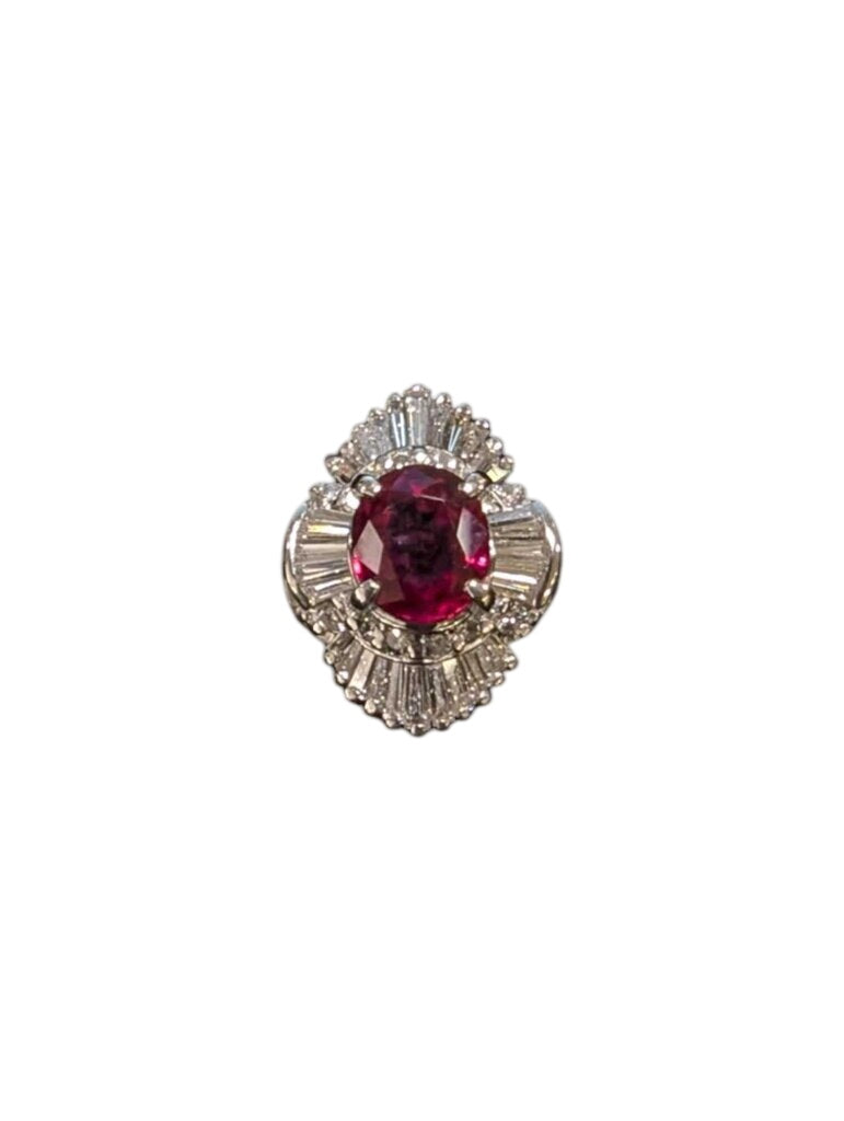 Ring Platinum Ruby & Diamond