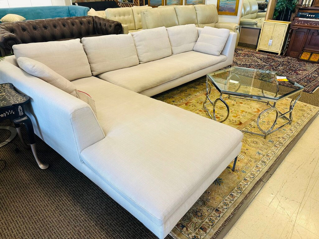 B & B Italia 2 Piece Sectional Sofa (90x128) MSRP $9400
