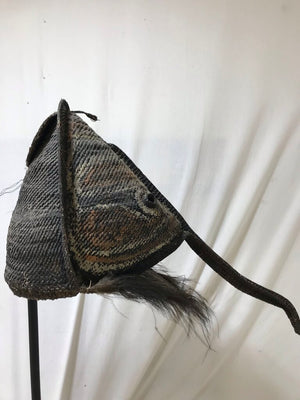 Papua New Guinea Antique Painted Basketry Tribal Mask
