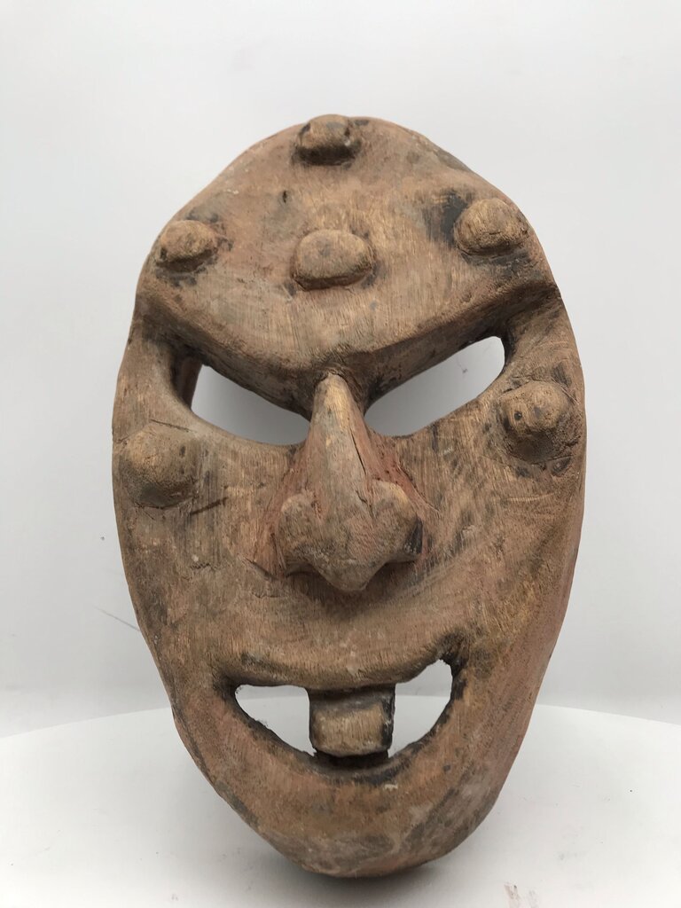Carved Wooden Tribal Wall Mask