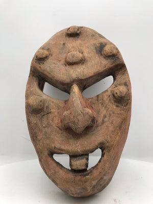Carved Wooden Tribal Wall Mask