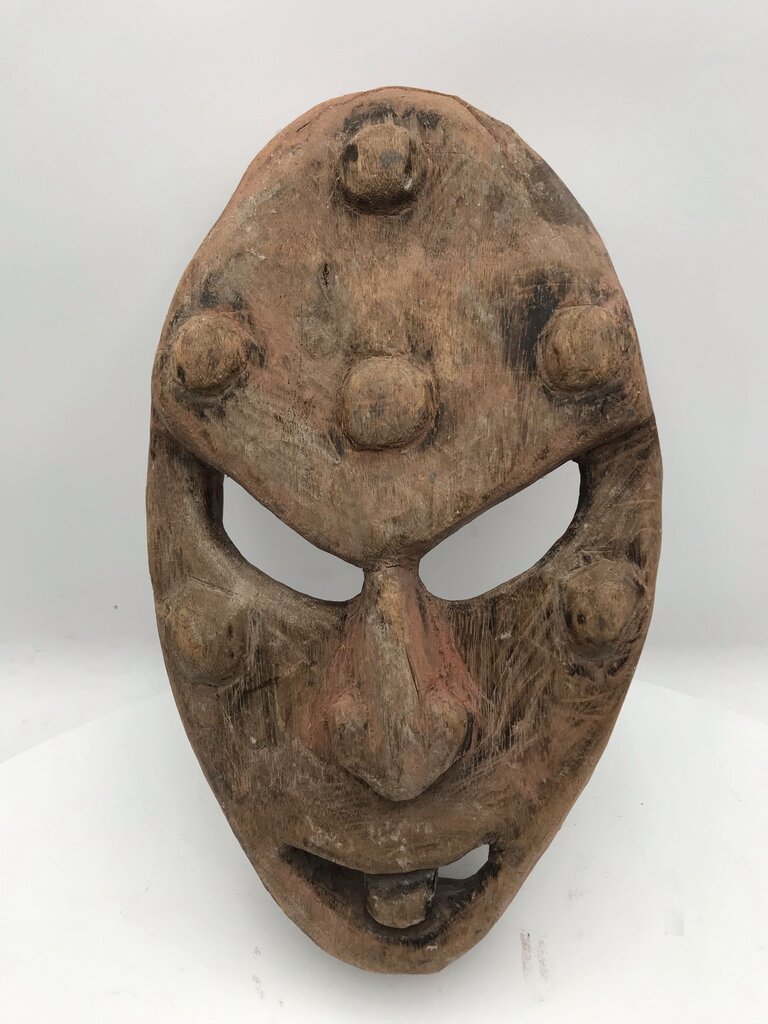 Carved Wooden Tribal Wall Mask