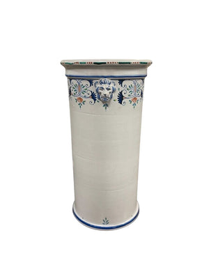 ND Dolfi Ceramic Lion Head Planter Umbrella Holder 19" Tall x 10" Wide by Miss Daisy's Consignment & Auction House