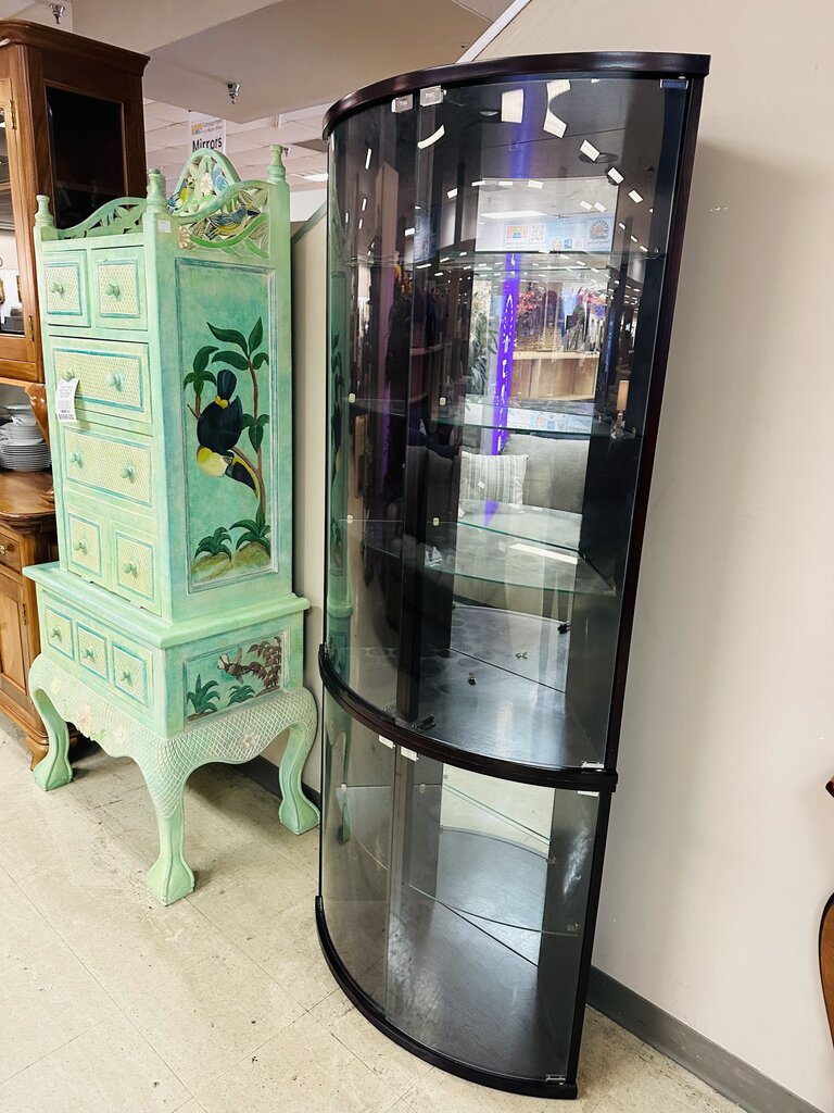 Corner Curio Cabinet 35x12x77