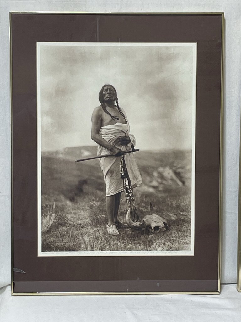 Edward Curtis "Slow Bull The Medicine Man" 1899 Reprinted from Original Negative by Jean Anthony du Lac 1975