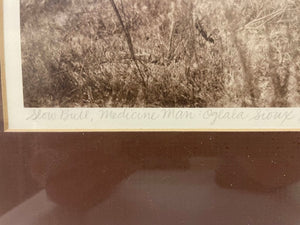 Edward Curtis "Slow Bull The Medicine Man" 1899 Reprinted from Original Negative by Jean Anthony du Lac 1975