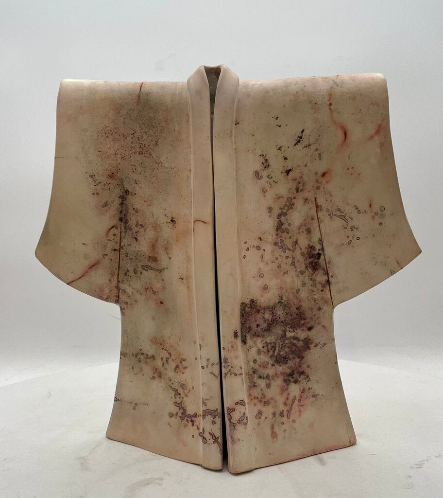 Japanese Style Raku White Pottery Kimono
