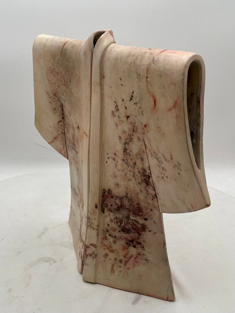 Japanese Style Raku White Pottery Kimono