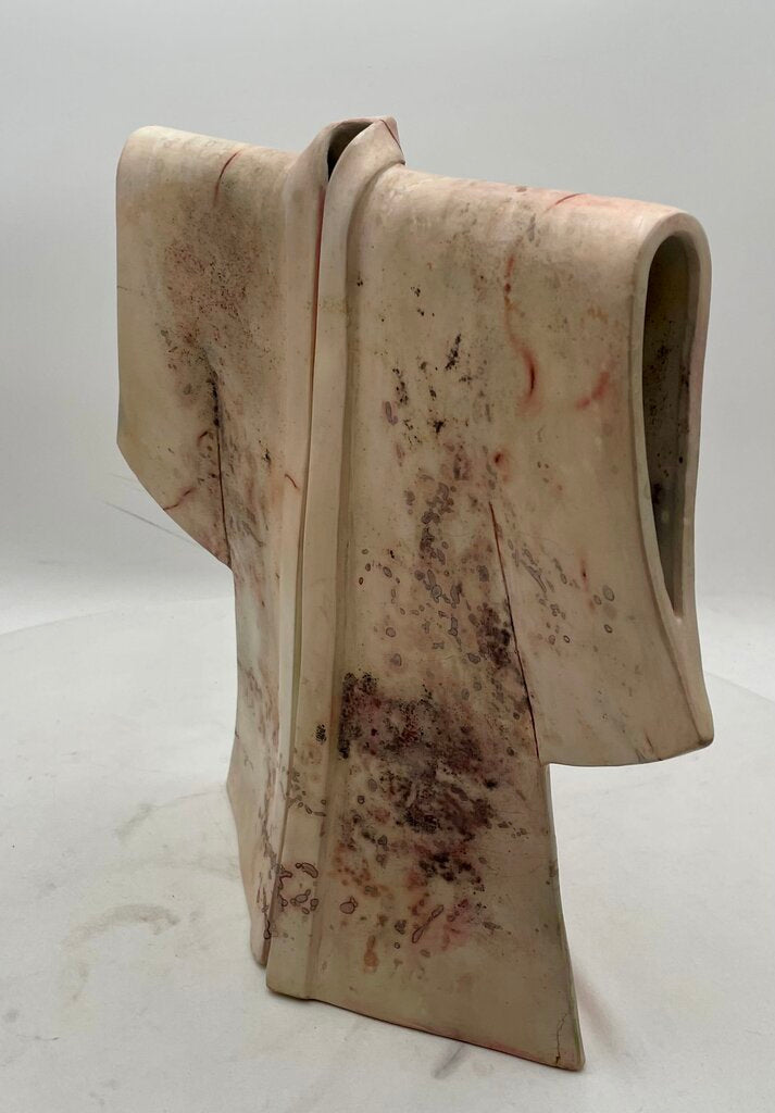 Japanese Style Raku White Pottery Kimono