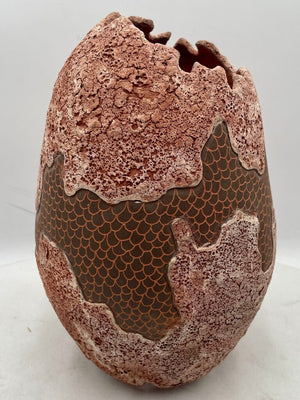 Brown Terracotta Hand Made Decorative Pottery Dry Vase