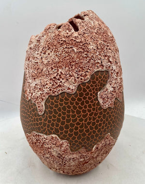 Brown Terracotta Hand Made Decorative Pottery Dry Vase
