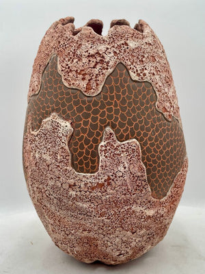 Brown Terracotta Hand Made Decorative Pottery Dry Vase