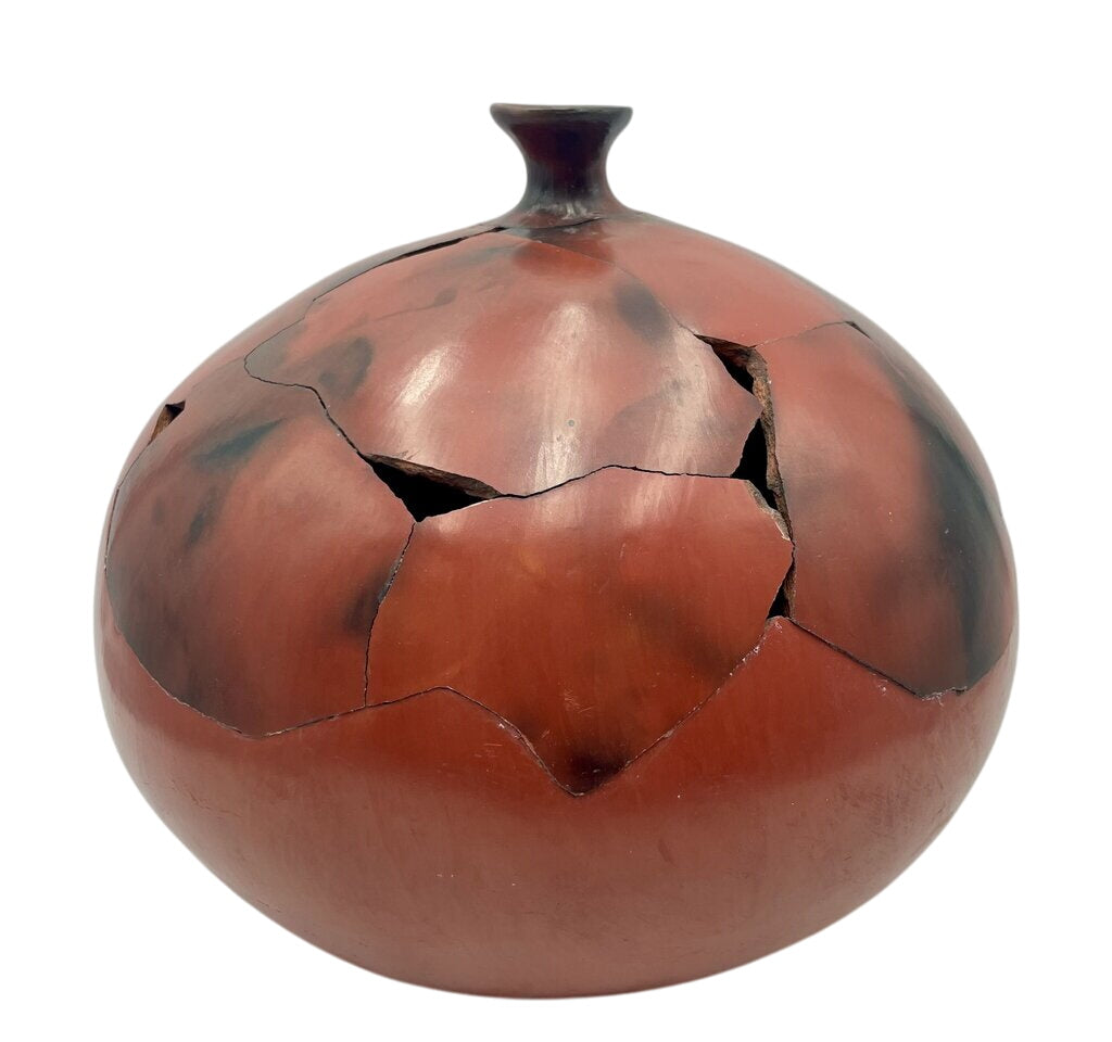 Mollie Poupeney Primitive Fractured Clay Vessel Signed by Miss Daisy's Consignment & Auction House