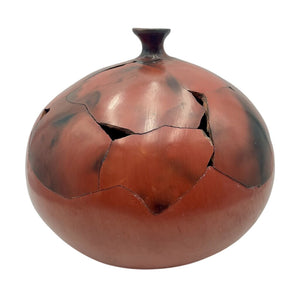 Mollie Poupeney Primitive Fractured Clay Vessel Signed by Miss Daisy's Consignment & Auction House