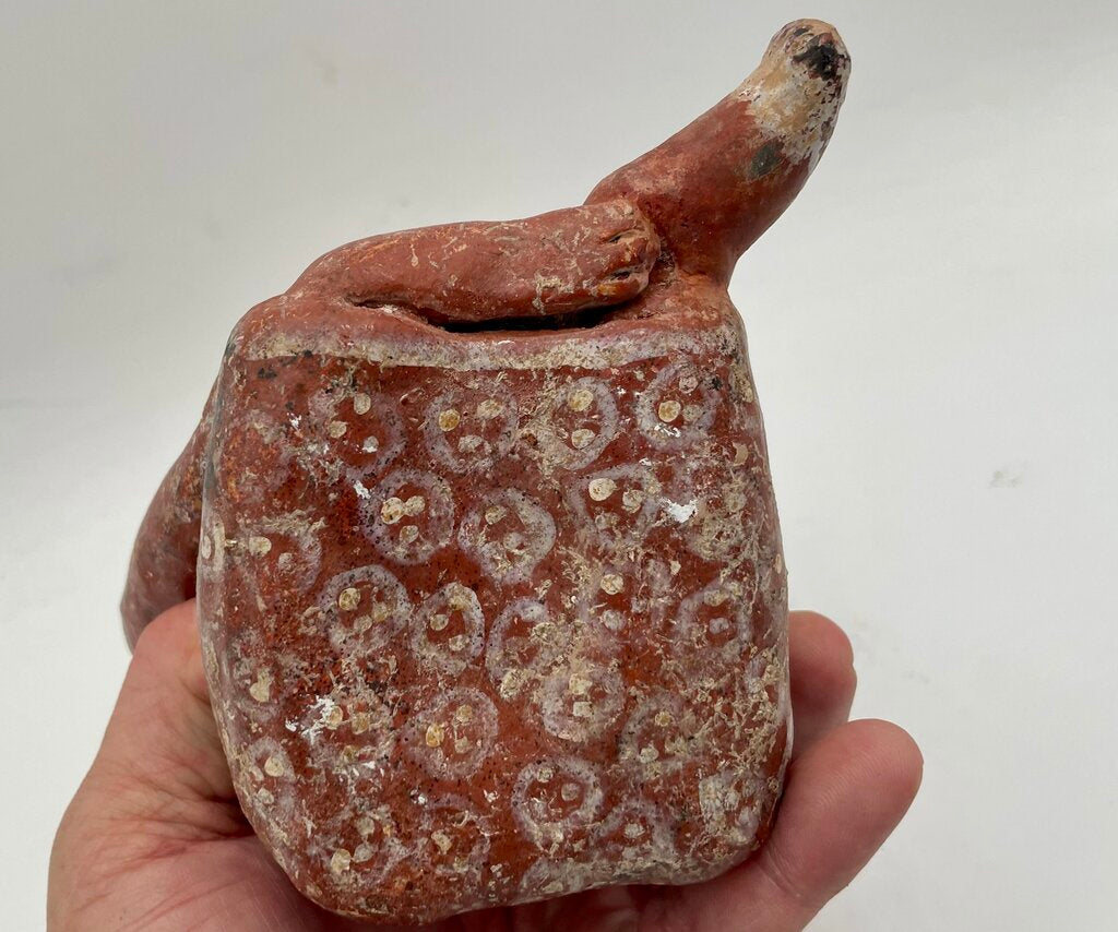 Replica Pre-Columbian, West Mexico, Jalisco, ca. 300 BCE to 300 CE Hand Made Terracotta Seated Figure Burial Effigy