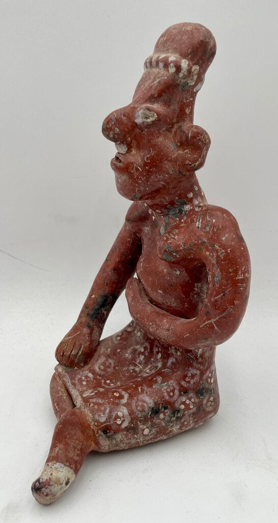 Replica Pre-Columbian, West Mexico, Jalisco, ca. 300 BCE to 300 CE Hand Made Terracotta Seated Figure Burial Effigy