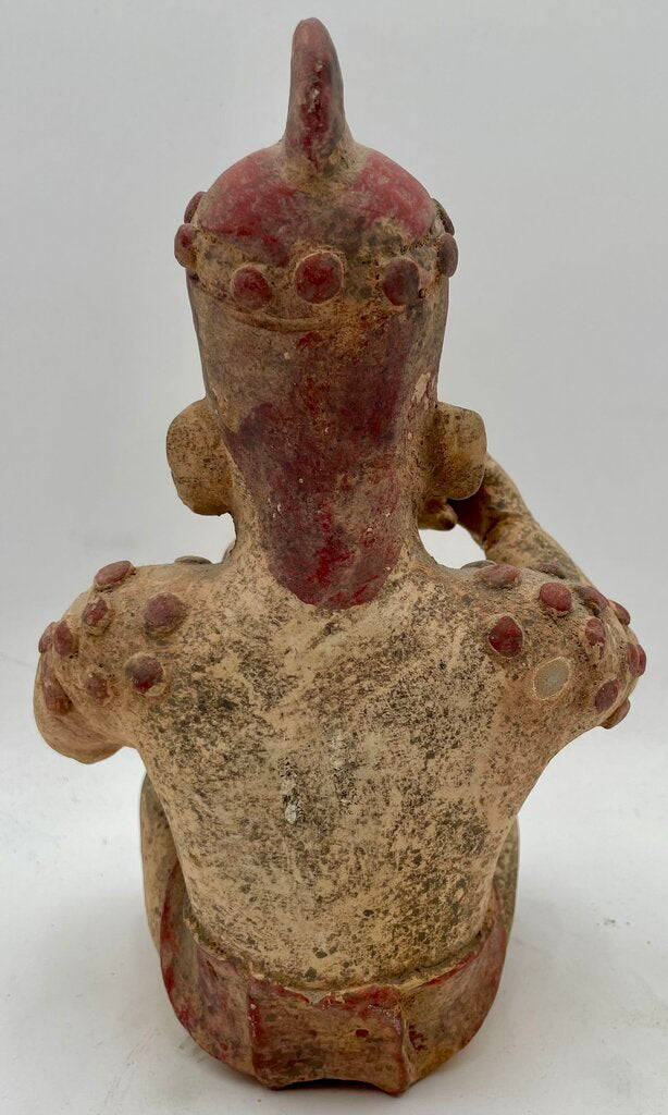 Replica Pre- Columbian Nayarit, Mexico, 300 BCE - 500 CE Seated Male Shaman Terracotta Statuette