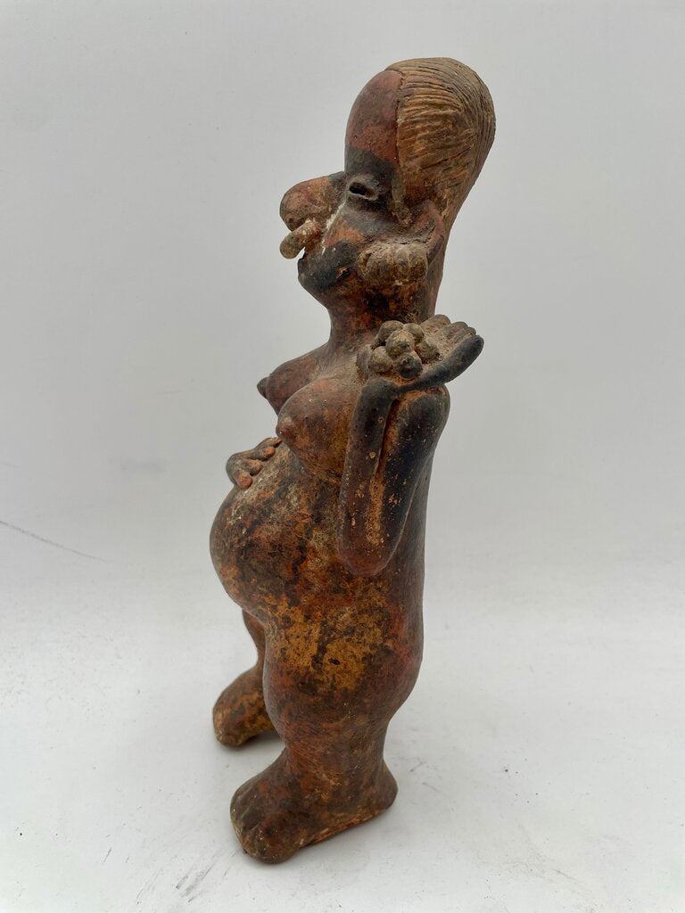 Replica Pre-Columbian Nayarit Female Terracotta Figure Stamped Bottom