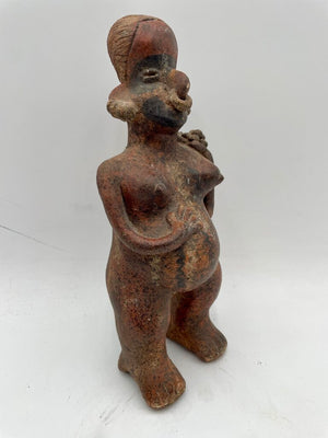 Replica Pre-Columbian Nayarit Female Terracotta Figure Stamped Bottom