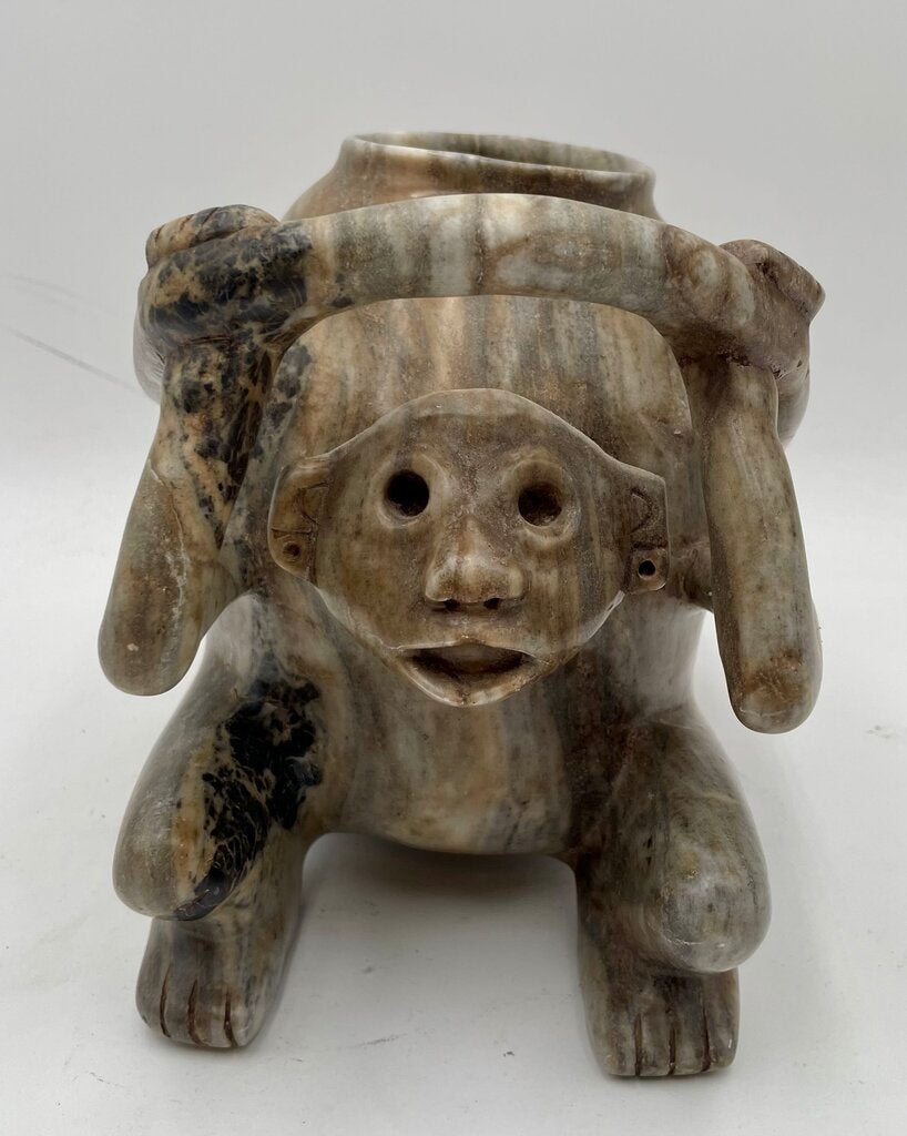 Pre-Columbian Chavin Peru Carved Stone Ceremonial Vessel