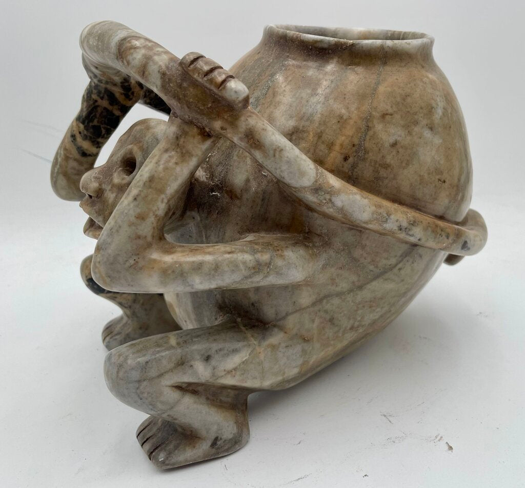 Pre-Columbian Chavin Peru Carved Stone Ceremonial Vessel