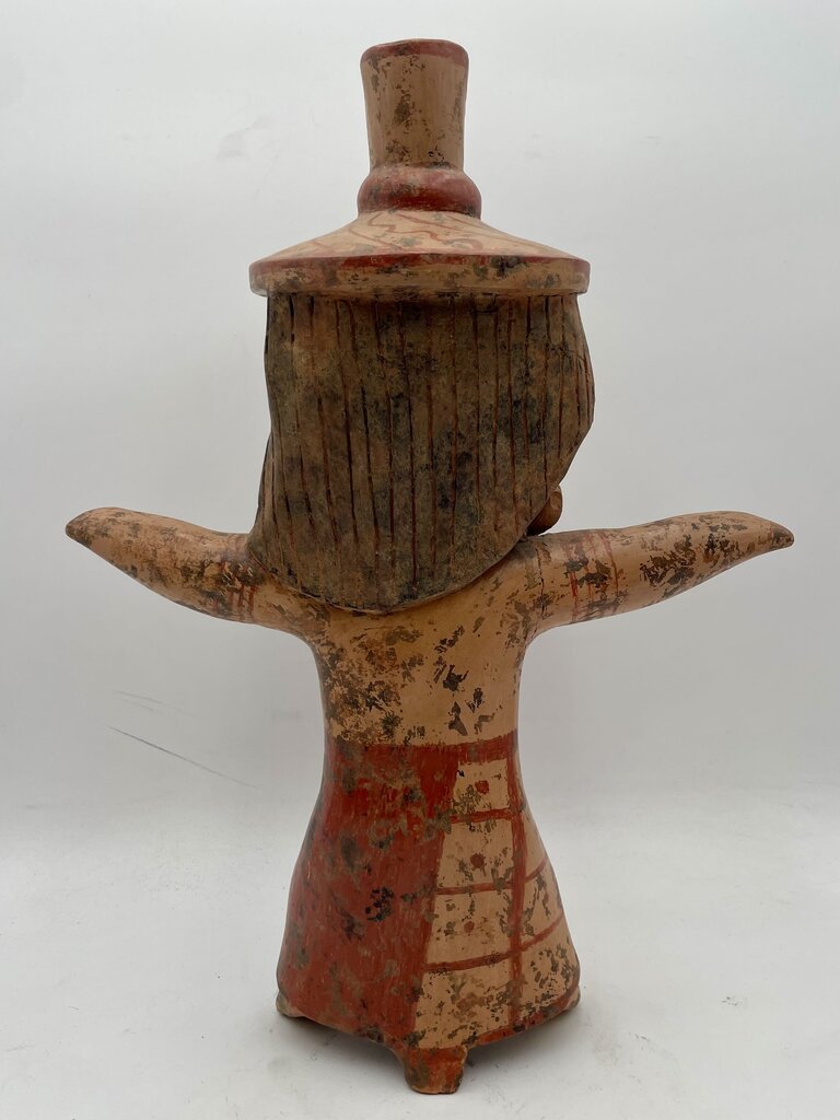 Replica Totonac Female Goddess Terracotta Statue (Repaired)