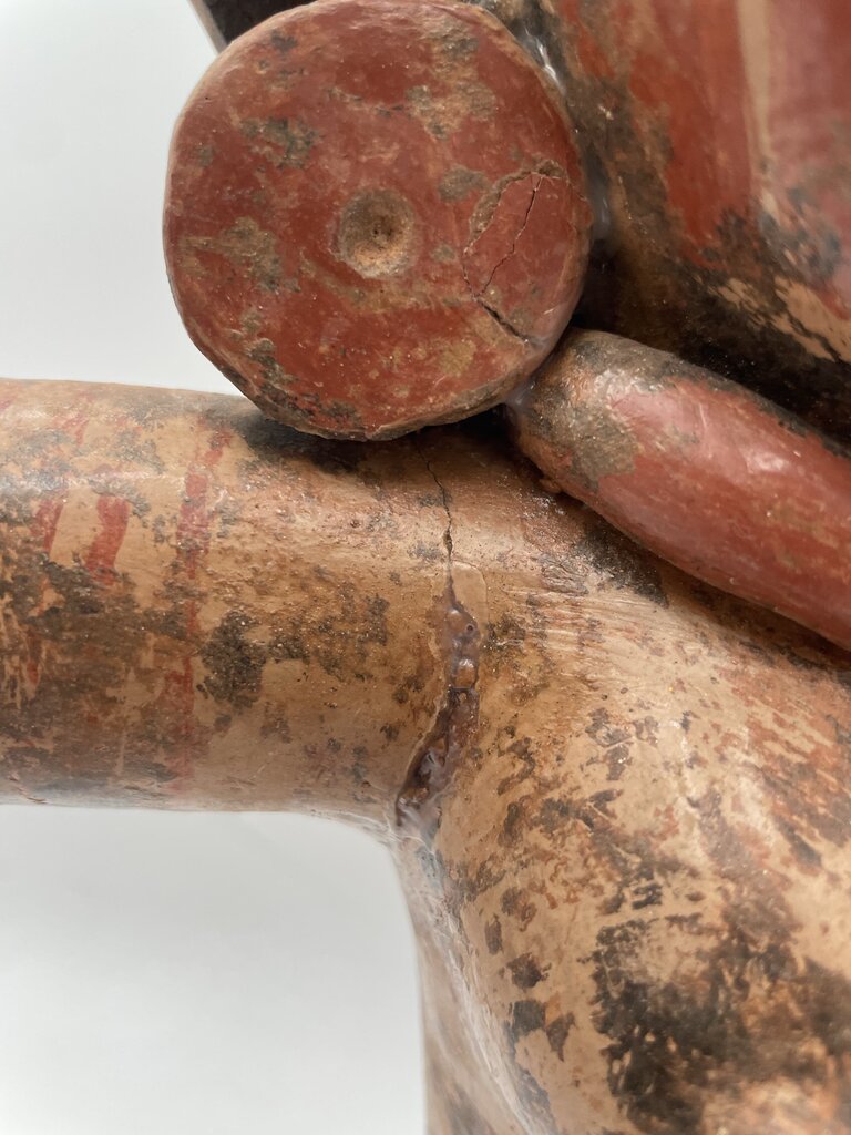 Replica Totonac Female Goddess Terracotta Statue (Repaired)