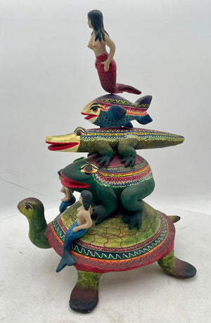 Alfonso Castillo Original Pottery Mermaids and Friends Signed Bottom 96'