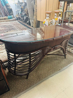 Faux Bamboo Console Table 20x60x29