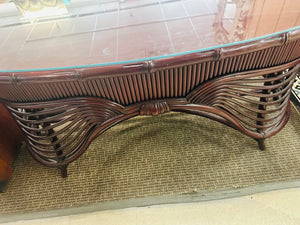 Faux Bamboo Console Table 20x60x29