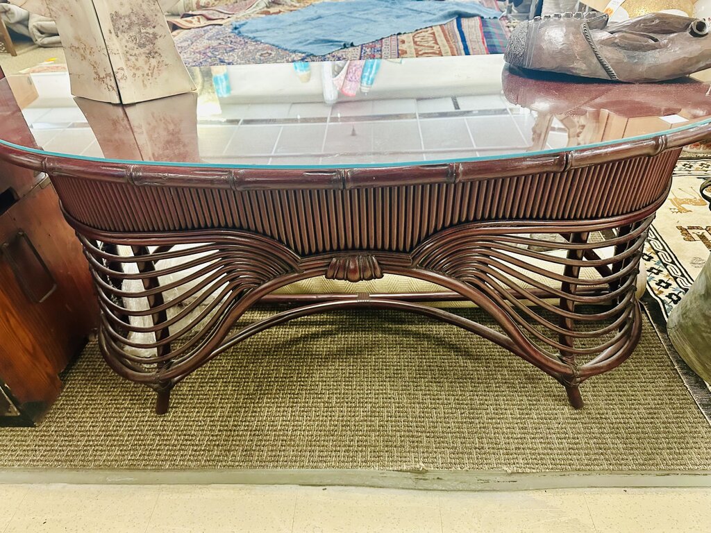 Faux Bamboo Console Table 20x60x29