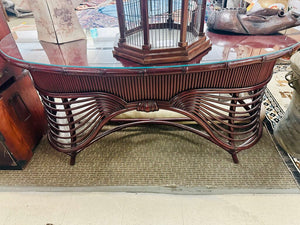 Faux Bamboo Console Table 20x60x29