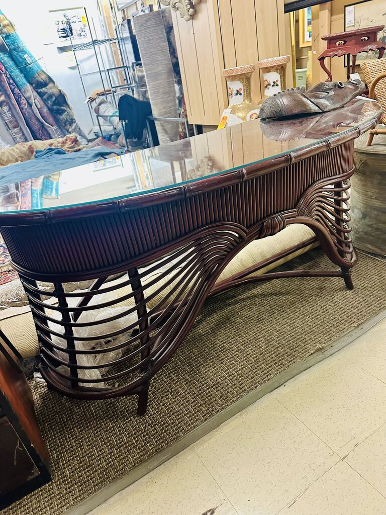 Faux Bamboo Console Table 20x60x29