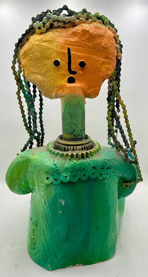 Came' Mixed Media Sculpture Child and Puppies (3Pcs) (Lrg Heavy)