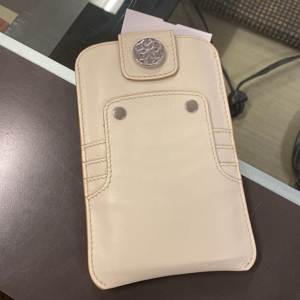 Urban Equestrian Austin White Leather Phone Wallet
