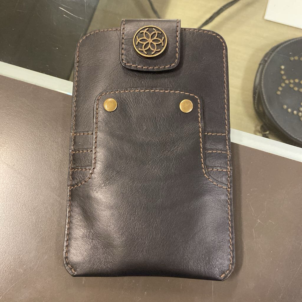 Urban Equestrian Austin Brown Leather Phone Wallet