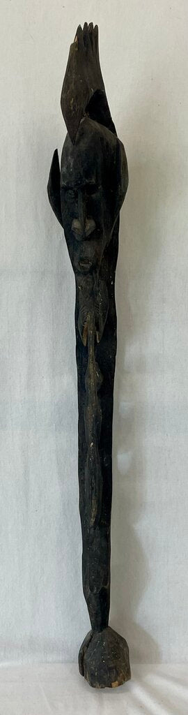 Vintage Papua New Guinea Upper Sepik Carved Wood One leg Hook Figure (Yipwon)