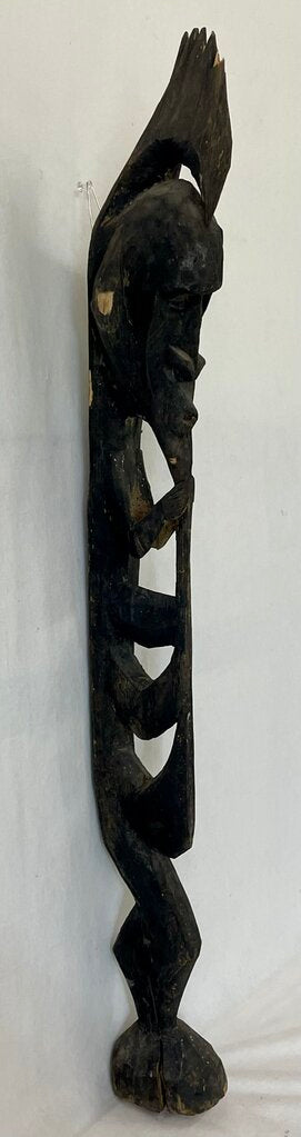 Vintage Papua New Guinea Upper Sepik Carved Wood One leg Hook Figure (Yipwon)