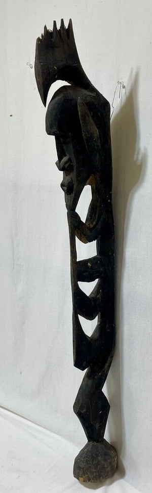Vintage Papua New Guinea Upper Sepik Carved Wood One leg Hook Figure (Yipwon)