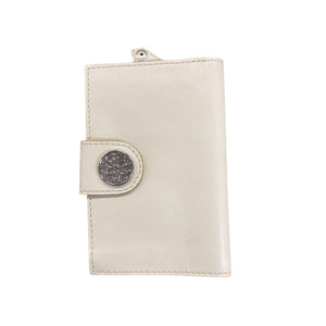 Urban Equestrian Creston White Leather Wallet