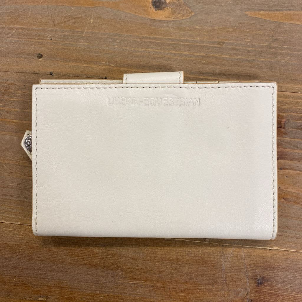 Urban Equestrian Creston White Leather Wallet