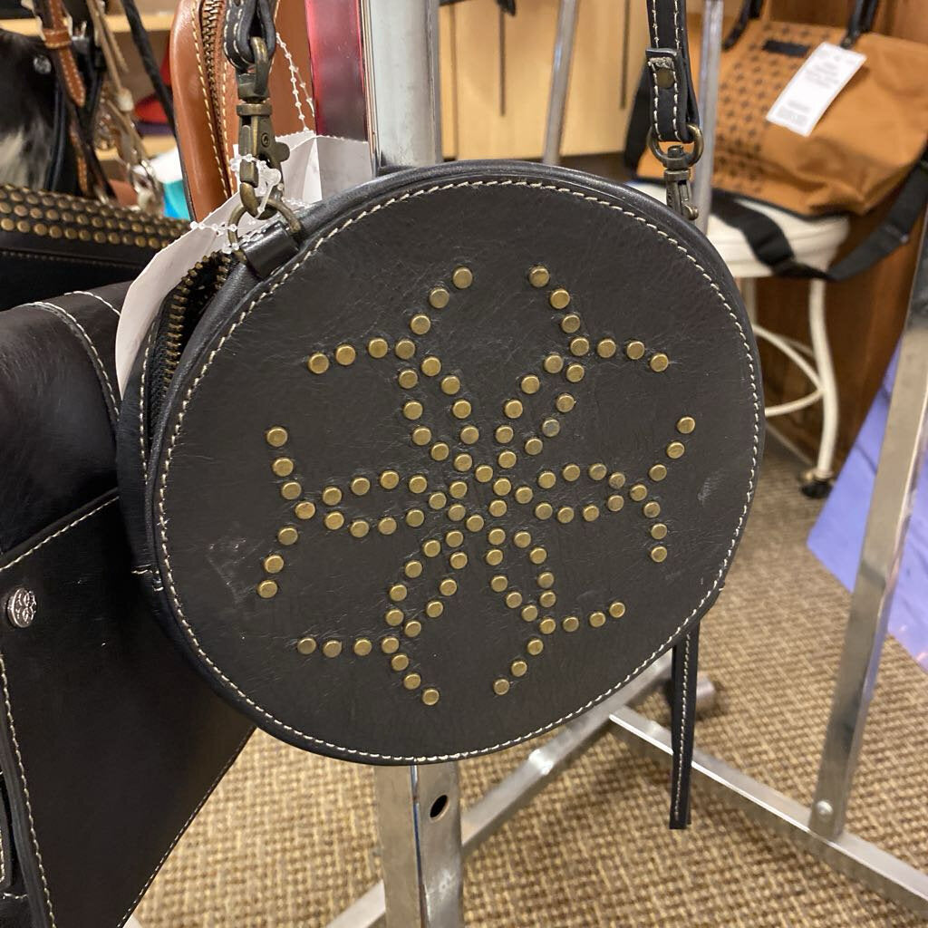 Urban Equestrian Cirque Black Leather Studded Crossbody