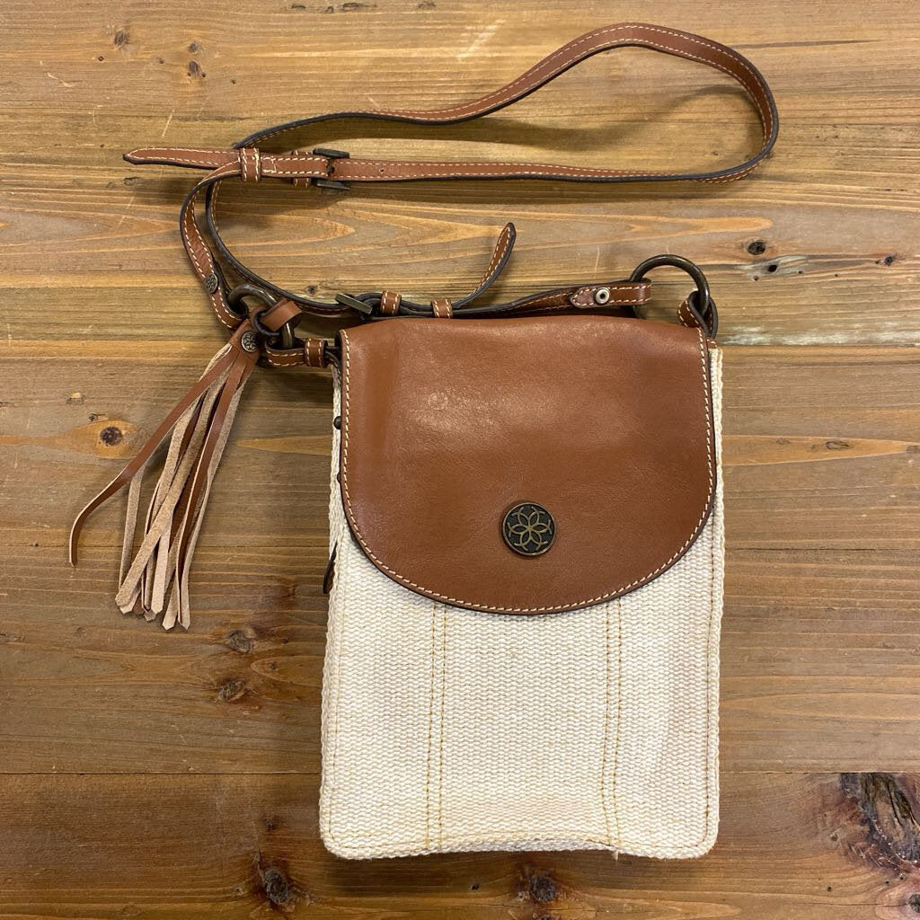 Urban Equestrian Cordova Cream & Leather Crossbody by Miss Daisy's Consignment & Auction House
