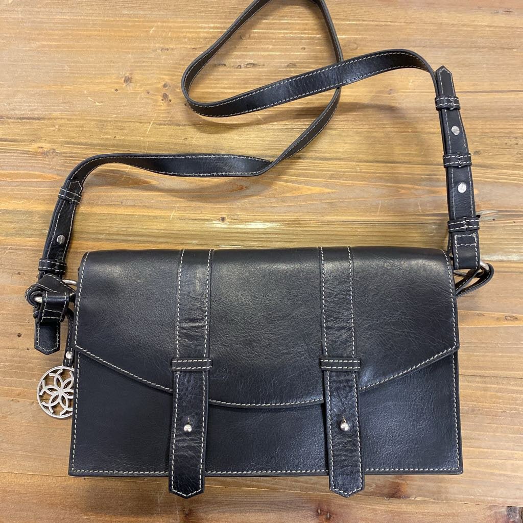 Urban Equestrian Equis Black Leather Crossbody